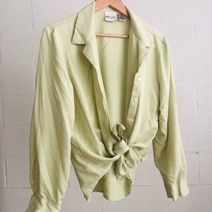 Vintage chartreuse blouse